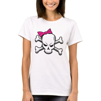 goth girly skull shirt