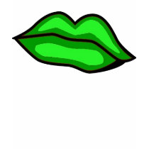 GOTH GREEN LIPS T SHIRT by jumpsoverthemoon GOTH GREEN LIPS T SHIRT