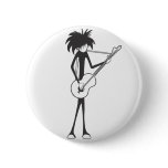 Goth Guitarist Pinback Button
