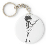 Goth Guitarist Key Chain