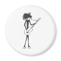 Goth Guitarist Fridge Magnet