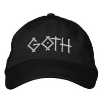 Goth Hat embroidered hats by DesignerThreads Goth Hat embroidered hats