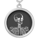 Goth Horror Skeleton Sterling Silver Necklace necklaces