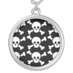 Goth Kawaii Skulls Crossbones Necklace necklaces