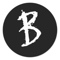 GOTH LETTER B stickers by Initialreaction GOTH LETTER B stickers