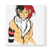 Goth lion magnet