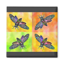 Goth Moth 4 magnet magnets