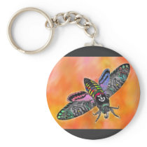 Goth Moth keychain keychains