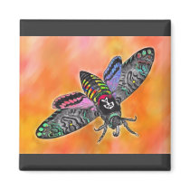 Goth Moth magnet magnets
