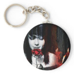 goth pierced girl key chains