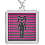 Goth Pink and Black Bunny Jewelry