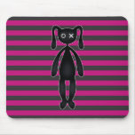 Goth Pink and Black Bunny Mousepad