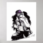 Goth Punk Chick Print