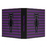 Goth Purple and Black Bunny 3 Ring Binders