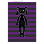 Goth Purple and Black Bunny Greeting Cards