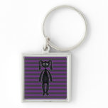 Goth Purple and Black Bunny Keychains