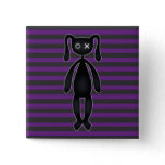 Goth Purple and Black Bunny Pin