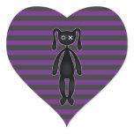 Goth Purple and Black Bunny Sticker
