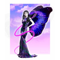 Goth Purple fairy with butterfly wings t-shirts