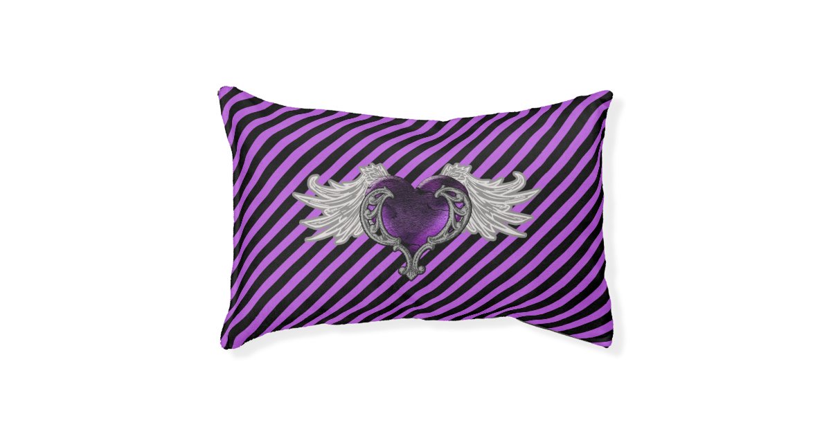 Goth Purple Heart Dog Bed Zazzle