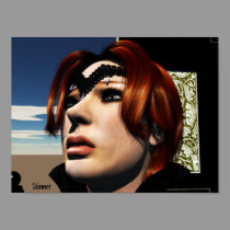 Goth Queen Face Pose 3 posters