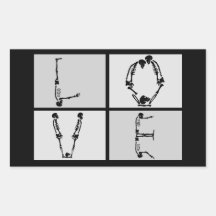 Goth Skeleton Love Sticker