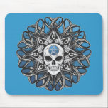 Goth Skull - Blue mousepads