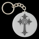 Goth Skull Cross keychains