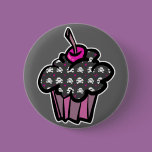 goth skull crossbones cupcake