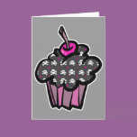 goth skull crossbones cupcake