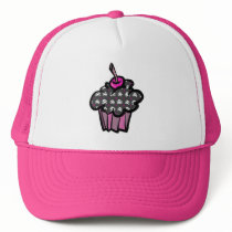 goth skull crossbones cupcake hats