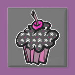 goth skull crossbones cupcake