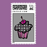 goth skull crossbones cupcake