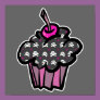goth skull crossbones cupcake