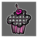goth skull crossbones cupcake posters by cupcakewear goth skull crossbones cupcake posters