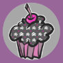 goth skull crossbones cupcake