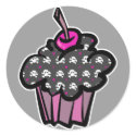 goth skull crossbones cupcake stickers by cupcakewear goth skull crossbones cupcake stickers