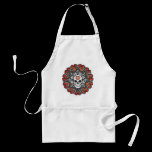 Goth Skull - Orange aprons