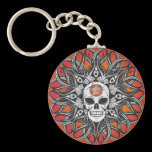 Goth Skull - Orange keychains