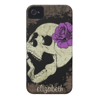 Goth Skull Purple Rose iPhone Case casematecase
