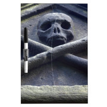 Goth skull skeleton bones dry erase boards