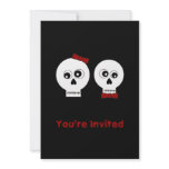 Goth Skulls Halloween Party Invitation