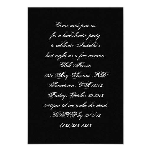 Goth Top Hat and Fan Victorian Wedding Custom Announcement