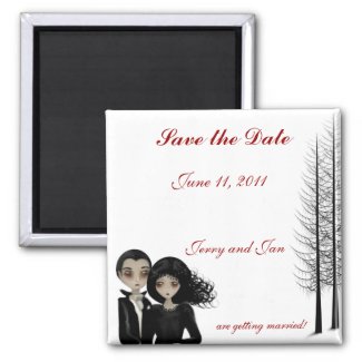Goth Wedding Save the Date zazzle_magnet