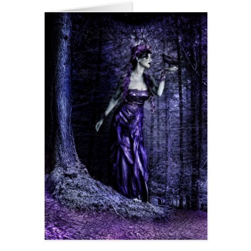 goth woman greeting card