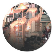 Gotham Burning Round Stickers