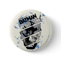 Gotham City Batman Skull Collage Pinback Button