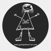Gothgirl Round Sticker