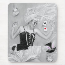 Gothic Alice in Wonderland Falling Mousepad mousepads