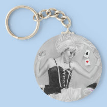Gothic Alice in Wonderland FallingKeychain keychains